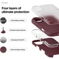 thumbnail image 2 of KOMI Compatible with iPhone 16 Pro Max Case, Premium Liquid Silicone Case, Full Body Protective Cover, Shockproof, Slim Phone Case, Anti-Scratch Soft Microfiber Lining, 6.9 inch Burgundy, 2 of 5