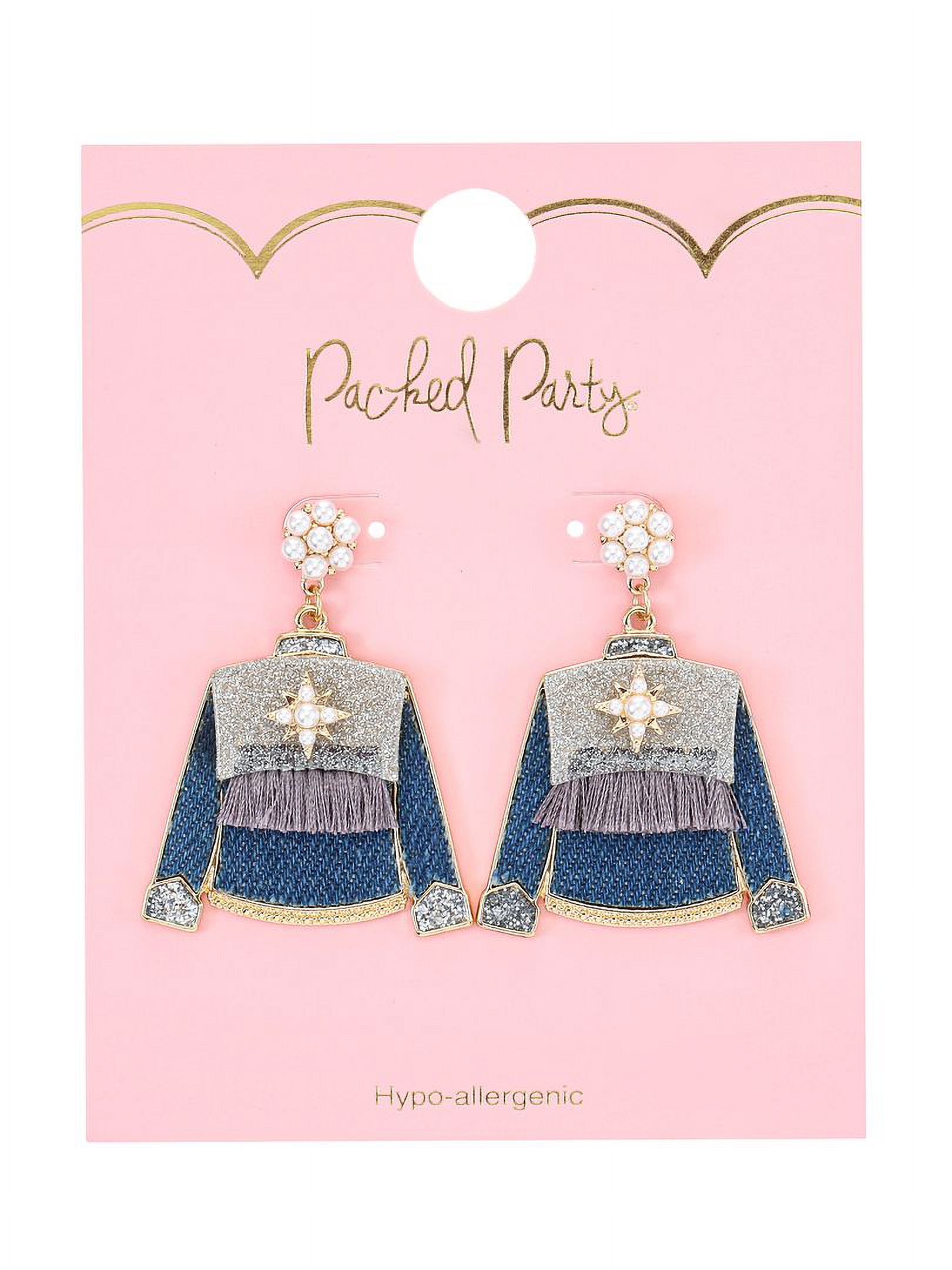 Packed Party Women's Goldtone Meet-Me-In-Nashville Earrings, Blue