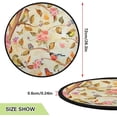 thumbnail image 2 of Bird Flower Vintage Christmas Tree Mats Waterproof Tree Skirt, Autumn View Xmas Tree Stand Tray Mat Floor Protector Pad for Holiday Party Decoration, 28.3", 2 of 6