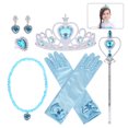 thumbnail image 5 of Willstar Princess Queen Wand Tiara Crown Belle Elsa Costume Accessories, with Tiara Gloves (6 Pieces), 5 of 11