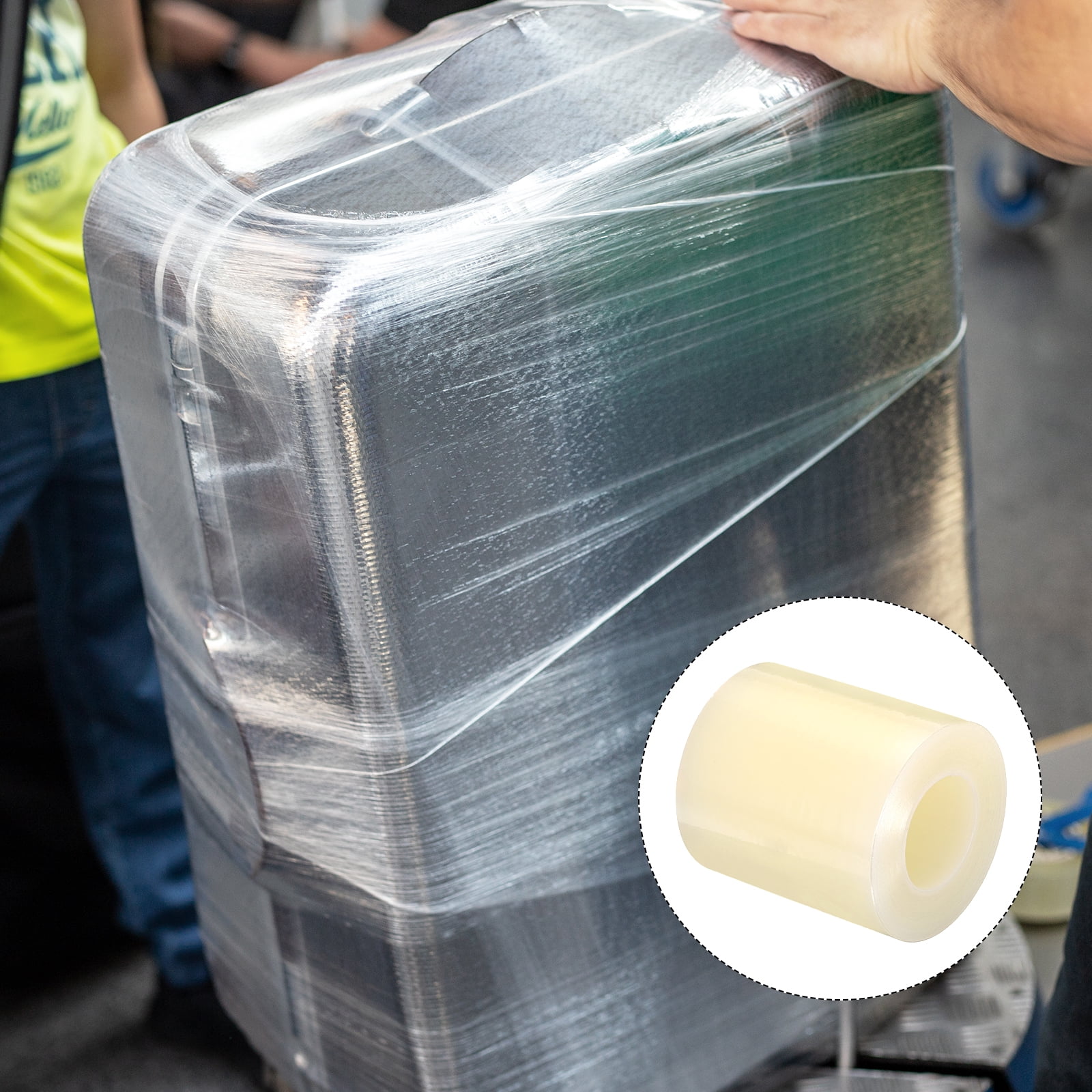 Unique Bargains PE Protective Film for Aluminum Doors and Surfaces Protection Clear 3.15" x 164Ft