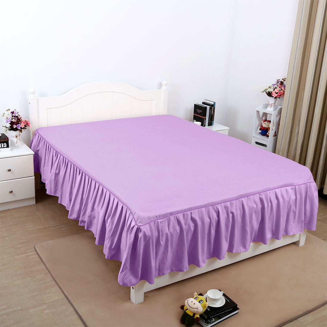 twin size pink bed skirt