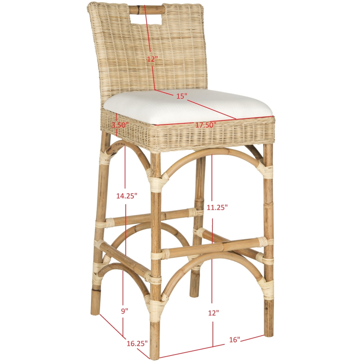 Safavieh Fremont Bar Stool, FOX6532A