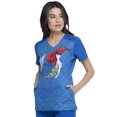 thumbnail image 7 of Tooniforms Scrubs Top for Women V-Neck Plus Size TF630, 2XL, Mermaid Life, 7 of 7