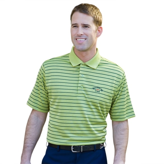 Monterey Club Men's Drew Single Stripe Texture Golf Polo Shirt #1618