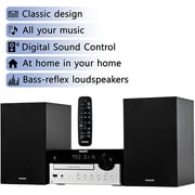 Philips 60W Compact Bluetooth Home Stereo System, Bookshelf-Style Sound System with Remote Control, FM Radio, 60W