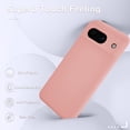 thumbnail image 5 of KOMI for Google Pixel 8a Case, Silicone Phone Case with 1 Screen Protector, Soft Anti-Scratch Microfiber Lining, Full Body Shockproof Slim Cover Support Wireless Charging, Pink, 5 of 5