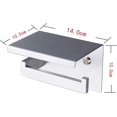 thumbnail image 5 of Soporte para papel higiénico con estante, soporte para papel higiénico, autoadhesivo de acero inoxidable Sus 304 o montaje en pared, 5 of 5
