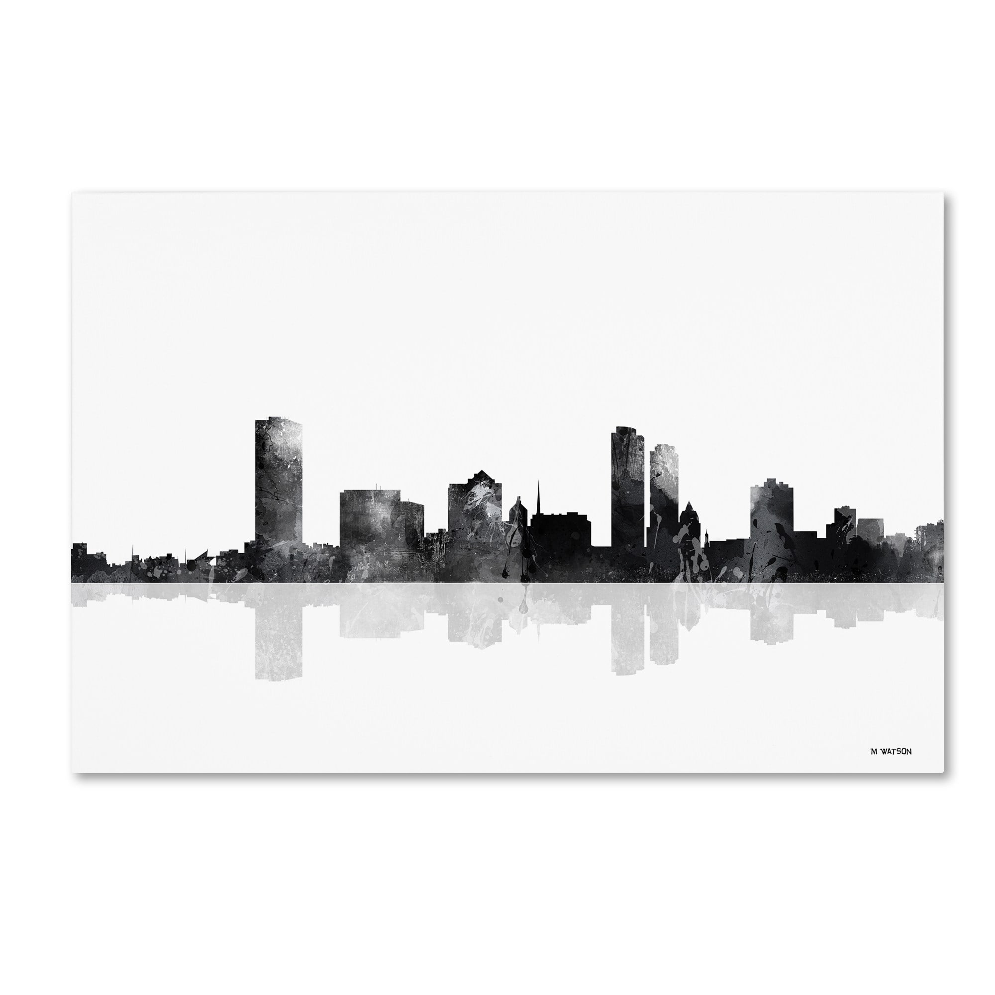 Trademark Fine Art "Milwaukee Wisconsin Skyline BG-1" Canvas Art by Marlene Watson