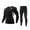 Black, variant on Men Soft Thermal Underwear Cold Weather Quick Heating Clothes Pant Set Fashion Thicken Plush Winter Warm Lined Base Layer Casual Tops Bottoms