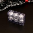 thumbnail image 5 of Hvmvliv Christmas Ornaments 6Pc 1.56inch Christmas Decorative Glitter Hanging Balls Ornament for Christmas Tree Shatterproof Xmas Party Wedding Tree Decorations Silver, 5 of 6