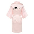 thumbnail image 3 of Elvqul Womens Satin Robe Silk Robes for Women Plus Size Long Valentine's Day Pink Robe, 3 of 3