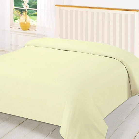 100% Egyptian Cotton 1 Pcs Duvet Cover Solid (Ivory,Full /Queen)