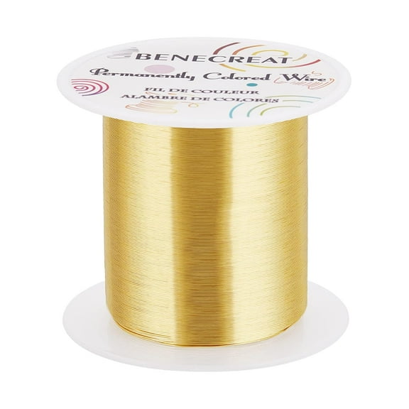 28 Gauge 164 Yards Jewelry Beading Wire Light Gold Resistant Copper Wire for Beading Wrapping and Other Jewelry Craft Making