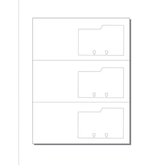 Rotary File Card Mailers, 3-UP, Perfed on 8-1/2" x 11" White Cover - 250 Sheets