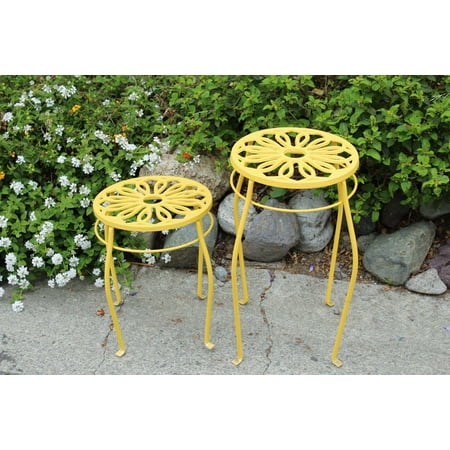 15"H & 21"H Cast Iron Plant Stand