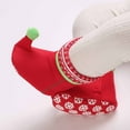 thumbnail image 6 of Zwiiyzr Baby Walking Shoes Christmas Gift for Boys Girls Slippers Cozy Fleece Booties Soft Bottom Warm Cartoon Socks Newborn Crib Shoes Red, 6 of 6