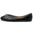 thumbnail image 3 of Alpine Swiss Myla Womens Ballet Flats Square Toe Rhinestone Bow Dressy Shoes, 3 of 7