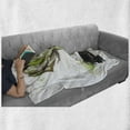 thumbnail image 6 of Artichoke Soft Flannel Fleece Throw Blanket, Hand Drawn Delicious Fresh Vegetable Healthy Menu Eats Super Food, Cozy Plush for Indoor and Outdoor Use, 50" x 60", Fern Green and Black, by Ambesonne, 6 of 6