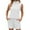 White, variant on qolati Two Piece Summer Outfits Shorts Sets for Women 2 Piece High Neck Sleeveless Textural Crop Tank Tops Hight Waist Shorts Lounge Set