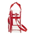 thumbnail image 6 of Eastsport Unisex Clear Double Handle Stadium Approved Tote, Red Trim, 6 of 9