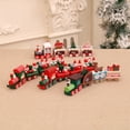 thumbnail image 5 of 4 Pcs Christmas Wooden Train Ornament Wooden Mini Train Kids Gift Toys for Christmas Party Kindergarten Decoration Home Decorations, 5 of 6