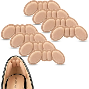 Heel Pads for Shoes Too Big, Shoe Inserts for Loose Shoes, Heel Grips Protectors for Blisters Pain, Filler Make Shoes Fit Tighter, Rubbing, Prevent Slip for Women Men (4PairsRosyBrown)