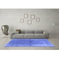 thumbnail image 3 of Ahgly Company Indoor Square Oriental Blue Industrial Area Rugs, 8' Square, 3 of 4