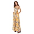 thumbnail image 2 of HA-EMORE Dress for Women Wrapped Strapless Waist Pleated Long Printed Vacation Dress, 2 of 9