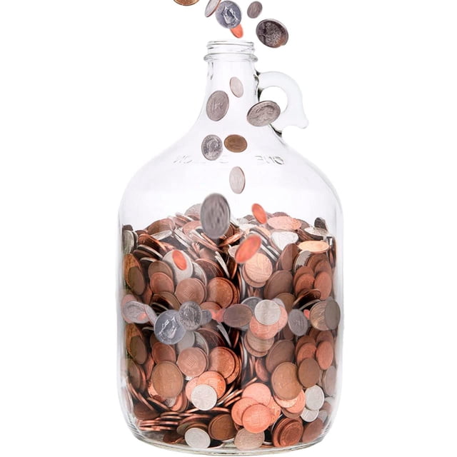 Tarro de vidrio para monedas Skywin Swear Jar para adultos con boca ancha