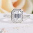 thumbnail image 2 of Moissanite Ring for Women 1 Ct Diamond Engagement Rings 18K White Gold Plated 925 Sterling Silver Moissanite Ring Womens Diamond Rings Diamond Promise Ring Lab Diamond Ring, 2 of 8