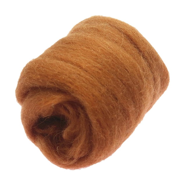 Fil de Fibre Doux 10g pour Bricolage Feutre Marron