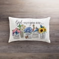 thumbnail image 4 of Personalized Planet God Says You Are Lumbar Throw Pillow with White Rectangular Removable Cover | Spiritual Decoration for Chair Sofa Couch Living Room or Bedroom of Faith | 20x12, 4 of 4
