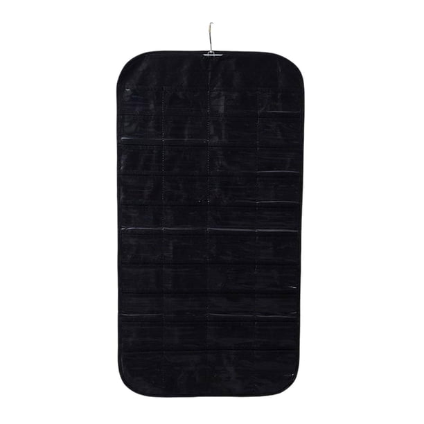 Organizador de joyas colgante de doble cara 80 bolsillos de transparente Bolsa de almacenamiento para el cabello Negro Yuyangstore Organizador de joyas colgantes