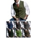 thumbnail image 4 of Chaleco ajustado para hombre Nikou a cuadros con escote en V y mayor durabilidad, 4 of 6