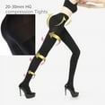 thumbnail image 2 of Women Slim  Pantyhose Therapeutic 20-30 Mmhg Rehabilitation 680d Compressure Pantyhose Shaper Leg Thin Compression Tights (spring thin black,L), 2 of 3