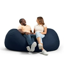 Big Joe Fuf 6Ft Giant Lounger Foam Bean Bag Chair, Oversized Couch with Removable Cover for Kids, Teens, Adults, Cobalt Lenox, Durable Woven Polyester, 6 foot