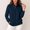 Navy, variant on Njagoc3 Womens Full Zip Mock Neck Jacket Long Sleeve Athletic Soft Stretch Track Top with Pockets for Casual Workout Running Travel Daily Wear，Navy，M