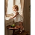 thumbnail image 6 of BemeyourBBs Toddler Baby Girl Summer Clothes Infant Baby Girl Cotton Smocked Outfit Solid Floral Flying Sleeve Ruffle Tank Tops and Shorts Set Little Girls 2 Piece Summer Outfit, 6 of 9
