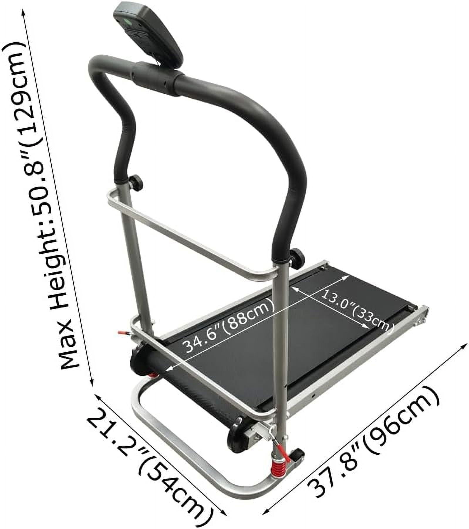 Preasion Manual Walking Exercise Treadmill, Gray, 242.5 lb