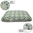 thumbnail image 3 of Teal Pet Bed, Moroccan Interlacing Star Pattern Ornamental Mosaic Design Traditional, Chew Resistant Pad for Dogs and Cats Cushion with Removable Cover, 24" x 39", Teal Marigold, by Ambesonne, 3 of 4