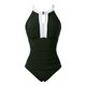 thumbnail image 4 of Traje de baño de una pieza para mujer, bikini informal y de moda de color sólido con cordones, traje de baño de moda playera para mujer, trajes de baño de una pieza para mujer, trajes de baño para muj, 4 of 5