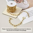 thumbnail image 4 of U8MO 5m/roll Stainless Steel Paperclip Unwelded Chains Elongated Cable Chains 17x7mm-Gold, 4 of 9