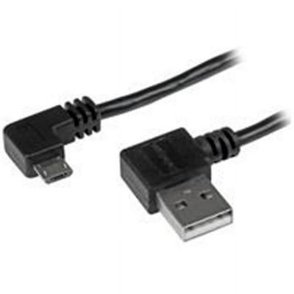 1m Micro-USB Cable with Right-Angled Connectors Male to Male