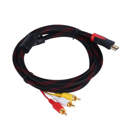 Sony Video Cables - 5ft HDMI Male to RCA Video Audio AV Cable Adapter for PS3 PS4 Xbox One Wii