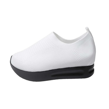 

CPNG Walking Shoes Summer Fashion Women s Inner Higher Sneakers Striped Mesh Fabric Breathable Casual Shoes Cool and Comfortable Shoe