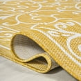 thumbnail image 3 of JONATHAN Y SANTA MONICA 5' Square Area Rug, Charleston Vintage Filigree Textured Weave - Yellow/Cream, SMB106L-5SQ, 3 of 7
