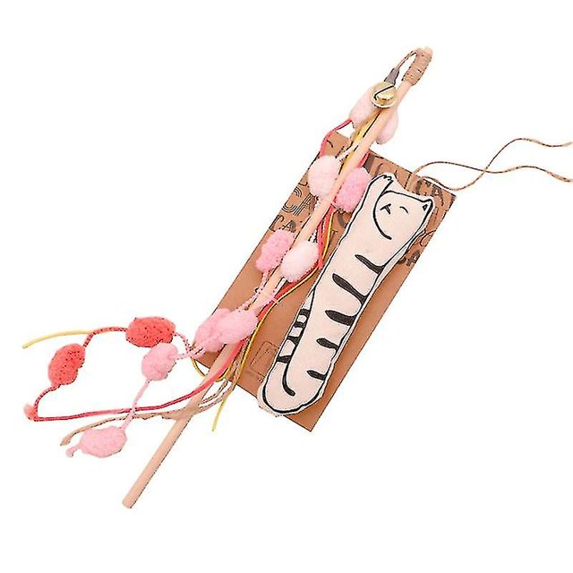 Cat Wand Teaser Stick for Kittens Interactive Cat Toy Teaser with Tassel