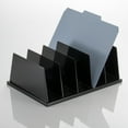 thumbnail image 3 of Oic Desktop File Sorter - 9" Height X 13.5" Width X 5" Depth - 5 Compartment[s] - Plastic - Black (OIC21222), 3 of 6