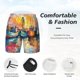 thumbnail image 3 of Balery Colorful Fishing Boats Bañador para hombre, shorts de playa de secado rápido con entrepierna y forro de compresión-Large, 3 of 6